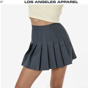 Los Angeles Apparel Women's Gray Pleated Skirt